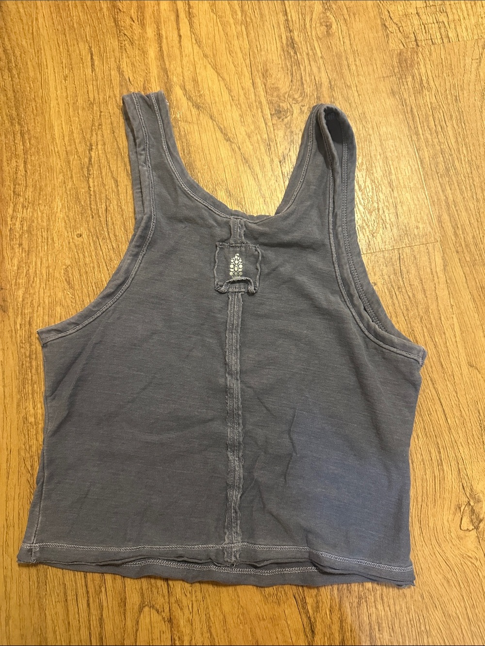FP Movement by Free People Washed Gray Racerback Crop Tank